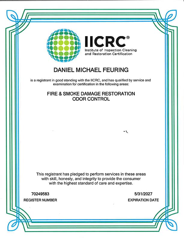 Dan Feuring IICRC License